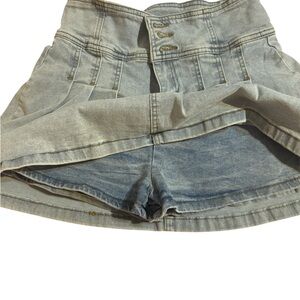 SHEIN High Waist Denim Skirt - Light Blue